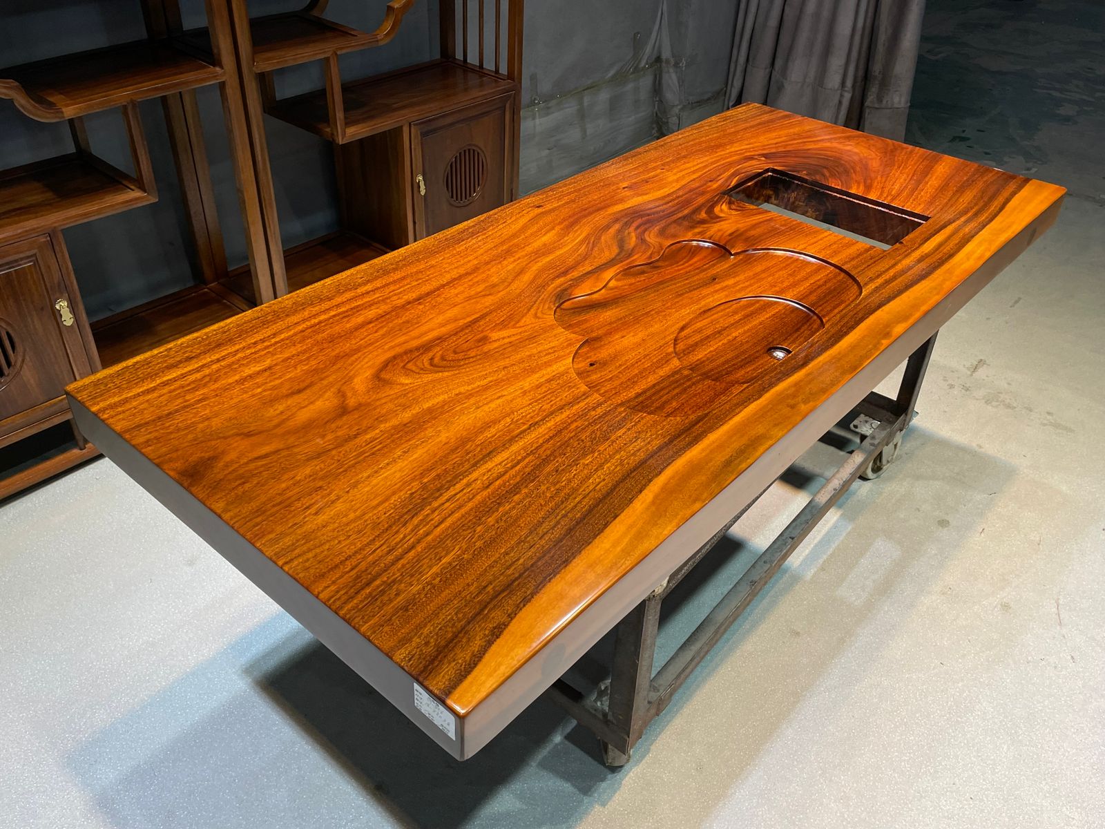 Mesa Teca Veta Natural