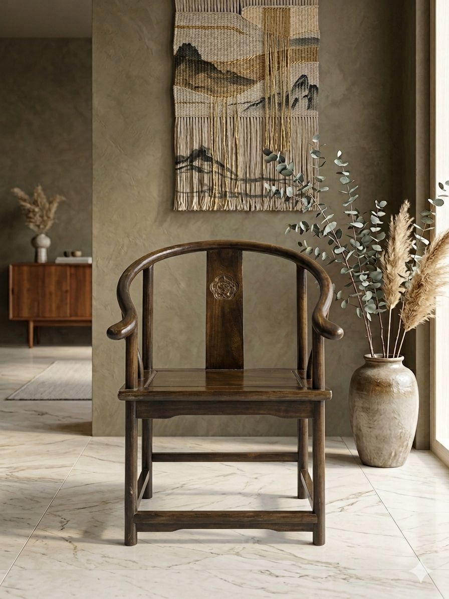 Silla Oriental de Madera - Imagen 2